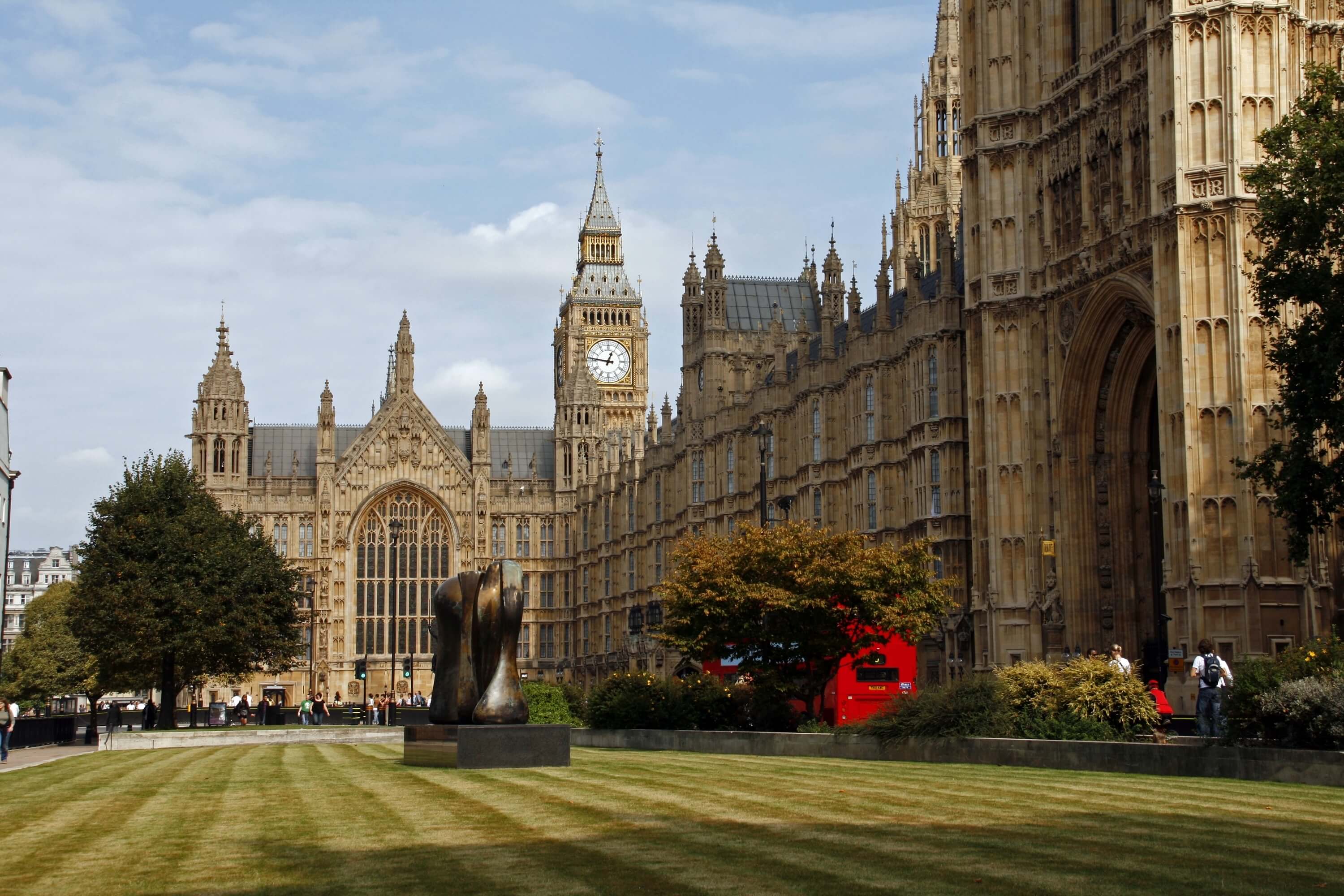 Outside view of Westminister in London, England. It is the famous Houses of Parliament in the capital city London.